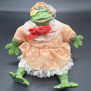 1997 Grandma Frog‎ Poly Bean Bag Country Shelf Sitter Atico Valentine